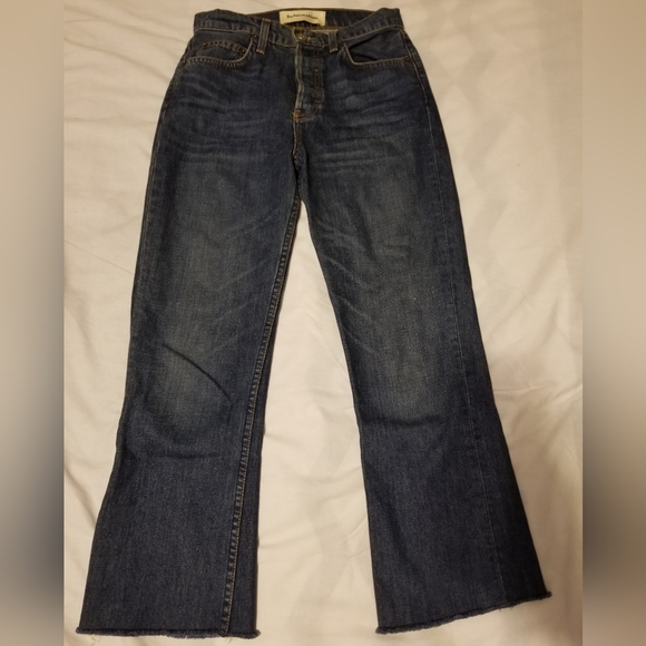 Reformation Denim - Reformation Mid crop Flare Jeans Women's Color Blue  Size 25